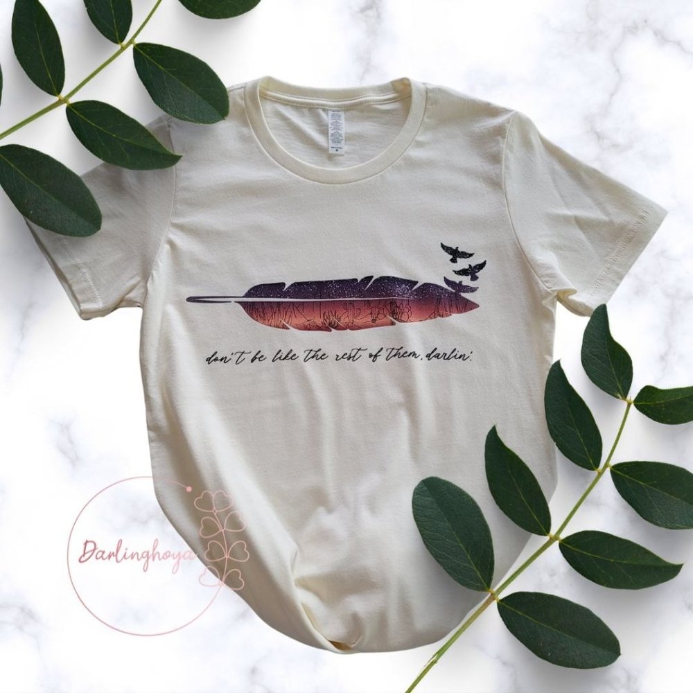 Don't Be Like the Rest of Them Darlin Women's Cotton Fitted Tee - Natural